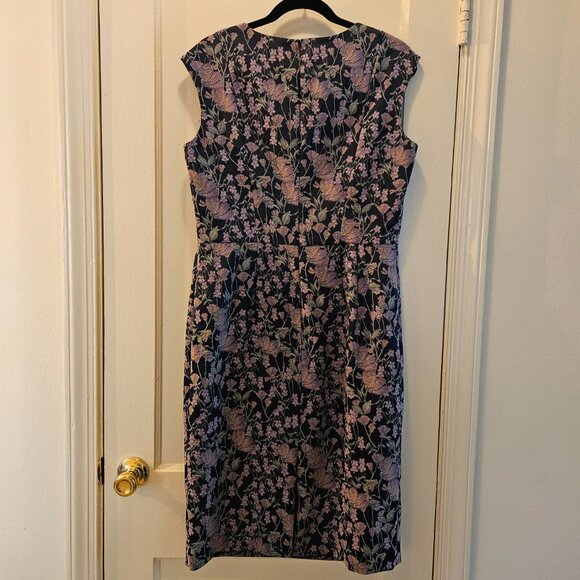 Brooks Brothers Jacquard Floral Sheath Dress - Picture 4 of 8